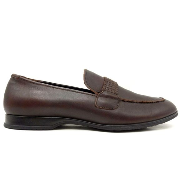 Tommy Bahama Manhattan Island Brown Leather Slip On Loafers  display picture 2
